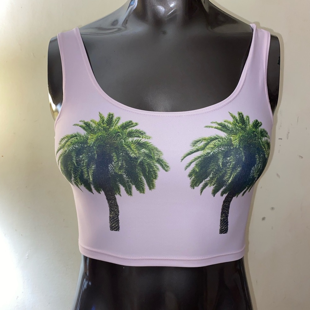 Palm Tree Crop Top